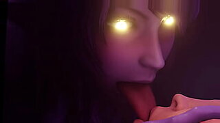 Daemon女孩在3D动画中熟练地口交和激烈的肛交。