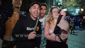 Girls displaying boobs in public to regular people