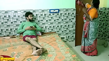 Indian teenie boy pulverizing with hot beautiful maid Bhabhi! Uncut