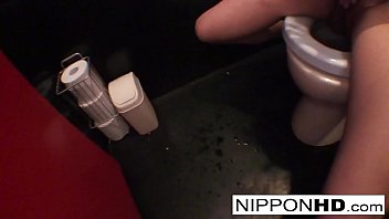 Japanese model drains in a public restroom
