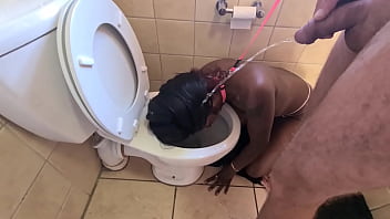 Desi whore gets ambled like a to the toilet to
