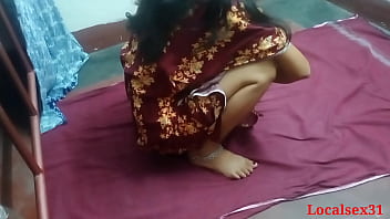 Desi Indian Village Married Bhabi Red Saree Fuck ( Official