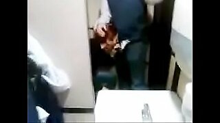 Slut blowjob in public toilet