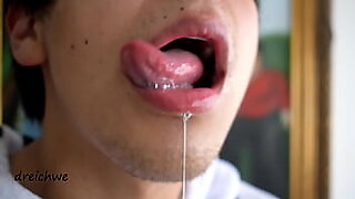 Delicious tongue with gusto of sucking cock