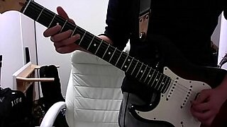 hard gay guitar player's very technical play