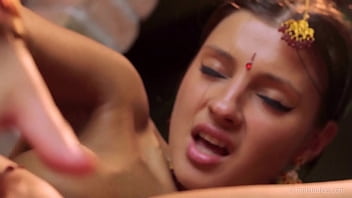 Gorgeous skinny Indian teen glamour dance &_ finger-fucking