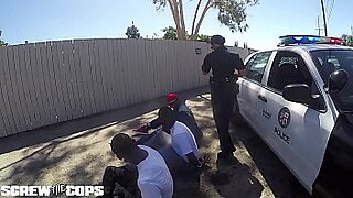 Screw the Cops - white female cop fucked by three BBC