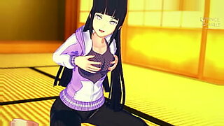 Gadis anime yang sensual dengan payudara yang montok menikmati kartun.