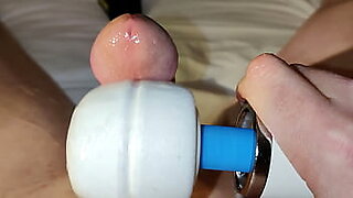 050 02 Close Up With Hitachi Wand Vibrating Cum Out Of My Dick Part 2