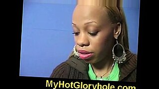 Black chick learn gloryhole blowjob 4