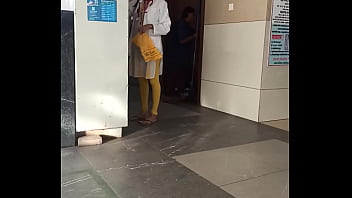 Indian nurse super-sexy tight leggings hidden cam at hospital