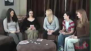 girls play strip cards