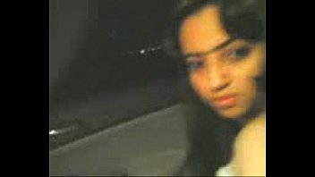 Girl in Car on Juhu Beach at night