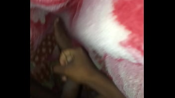 Indian 18 year boy getting off under blanket